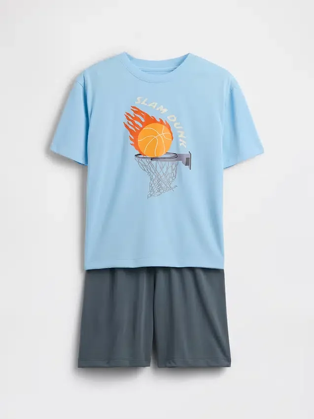 Conjunto de pijama de pantalones cortos reciclado para niños