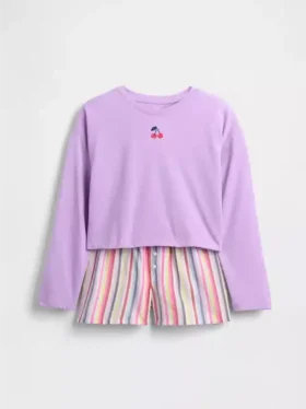 Conjunto de pijama de pantalones cortos reciclado para niños