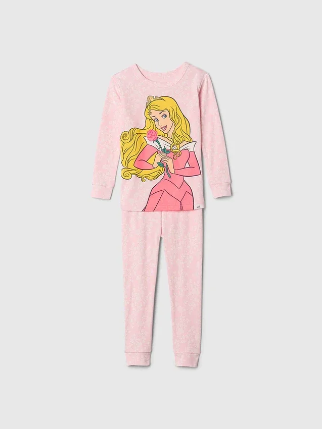 Conjunto de pijama de princesa de algodón orgánico cepillado de GAP × Disney Baby