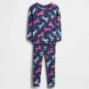 Conjunto de pijama de unicornio de algodón orgánico cepillado para bebés y niños