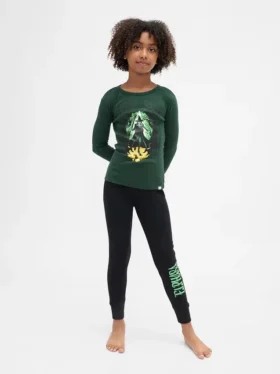 Conjunto de pijama infantil de algodón cepillado orgánico «Wicked»