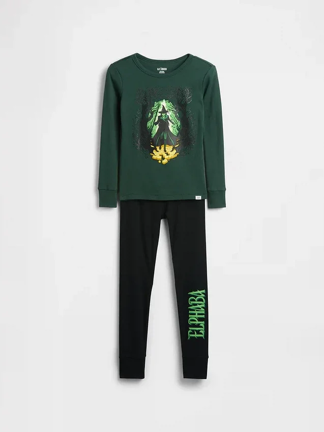 Conjunto de pijama infantil de algodón cepillado orgánico «Wicked»