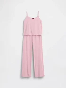 Conjunto de pijama para niños con camiseta sin mangas de punto pointelle reciclado