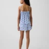 Conjunto de pijama reciclado para niños con camiseta sin mangas con volantes y pantalones cortos