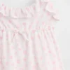 Conjunto de pijama reciclado para niños con camiseta sin mangas con volantes y pantalones cortos