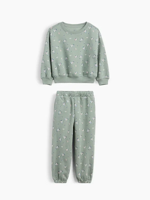 Conjunto de sudadera y pantalones de chándal con estampado floral Vintagesoft para Bebé y Niño