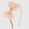Diadema con moño de tul y estampado floral delicado «Sweet Wink»