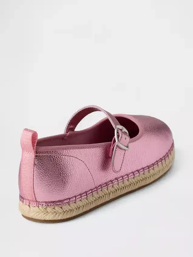 Espadrillas Mary Jane metalizadas para niños