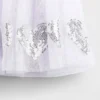 Falda de tul y lentejuelas con corazones para bebés y niños pequeños