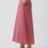 Falda larga de cuadros vichy
