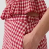 Falda larga de cuadros vichy