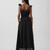 Falda larga de voile con lunares
