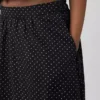 Falda larga de voile con lunares