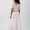Falda maxi holgada con volantes