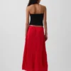 Falda maxi holgada en capas de gasa de algodón