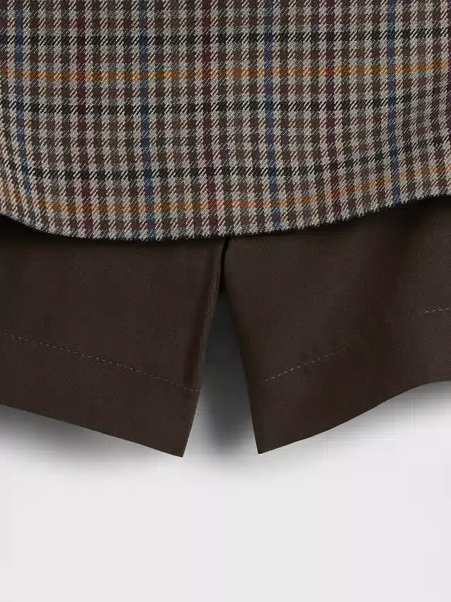 Faldapantalón mini con diseño en espiga
