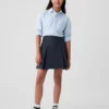 Faldapantalón plisada de color caqui para uniforme infantil
