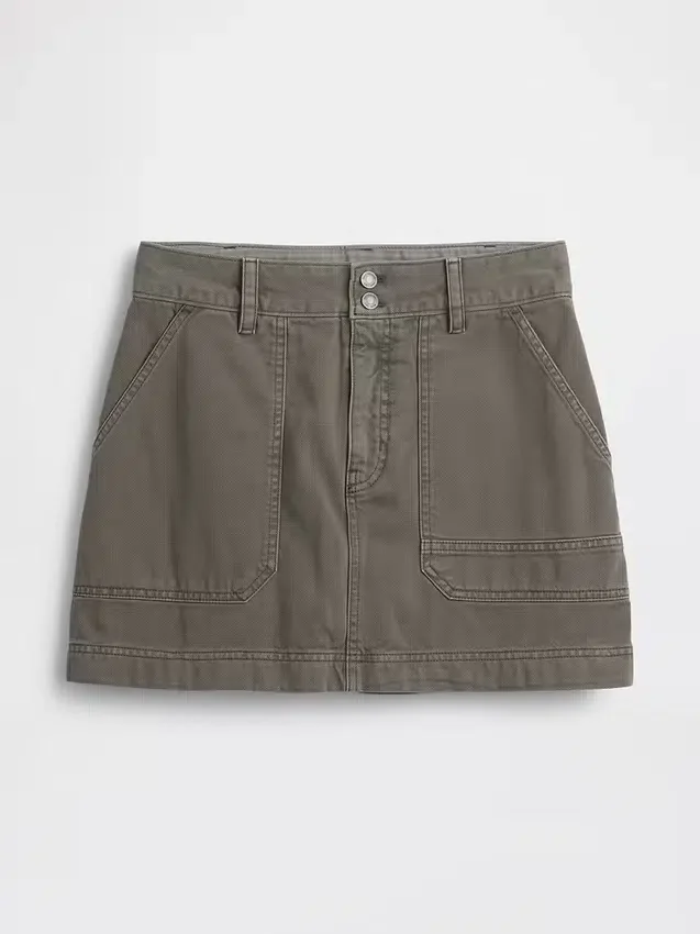 Faldapantalón utilitario mini de talle alto