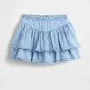 Faldita-pantalón de mezclilla con volantes para Bebé y Niño