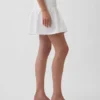 Faldita-pantalón de popelín de cintura baja