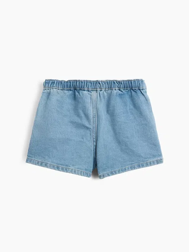 Faldita-pantalón plisada de mezclilla para Bebé y Niño