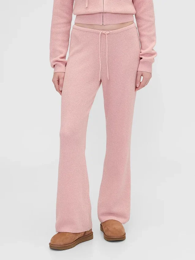 Gap × Summer Fridays: Pantalones de corte bootcut de tejido waffle CashSoft