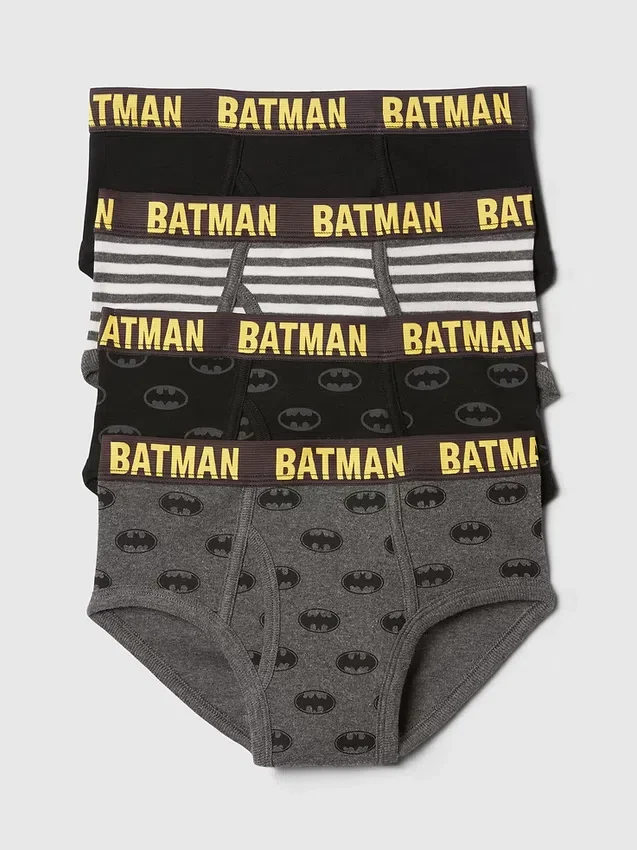 GapKids | Dc Calzoncillos de algodón orgánico con diseño de Batman (paquete de 4)