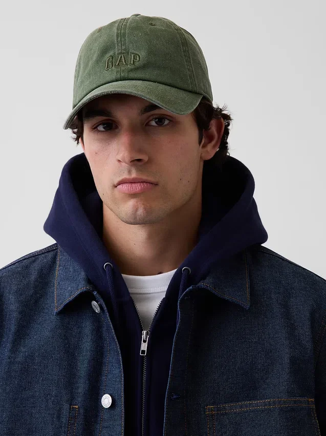 Gorra de béisbol con logotipo lavado