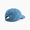 Gorra de béisbol con moño de mezclilla para bebés y niños pequeños
