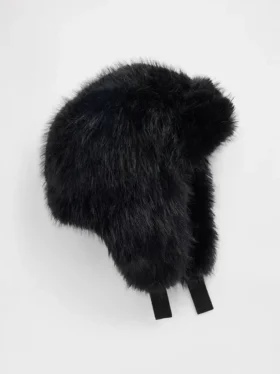 Gorro de cazador de piel sintética para niños