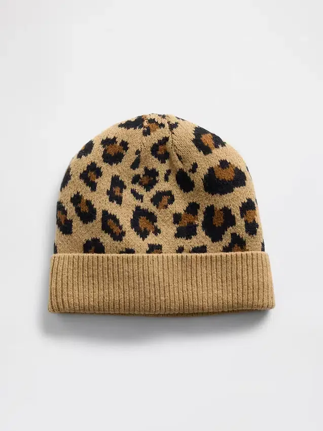 Gorro de leopardo CashSoft para niños