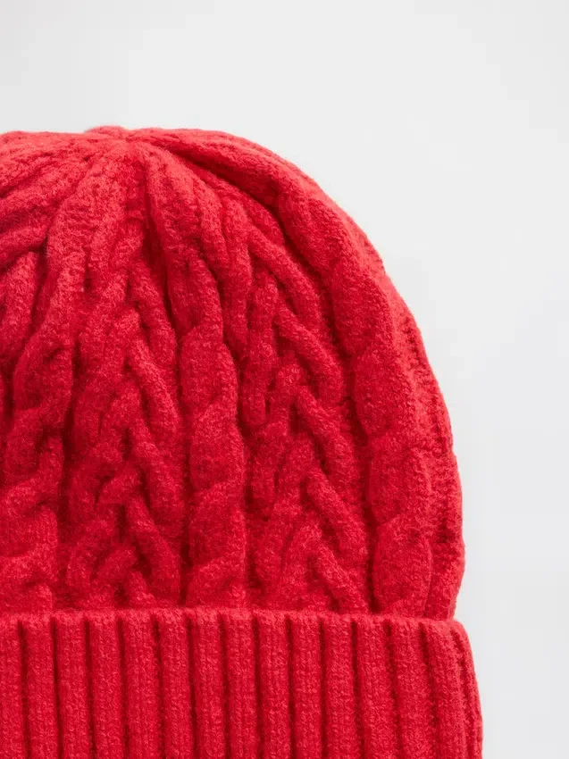 Gorro de punto trenzado CashSoft