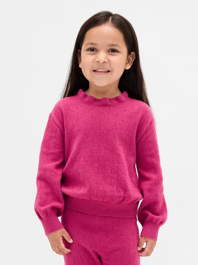 Jerséu CashSoft con punto calado para bebés y niños pequeños