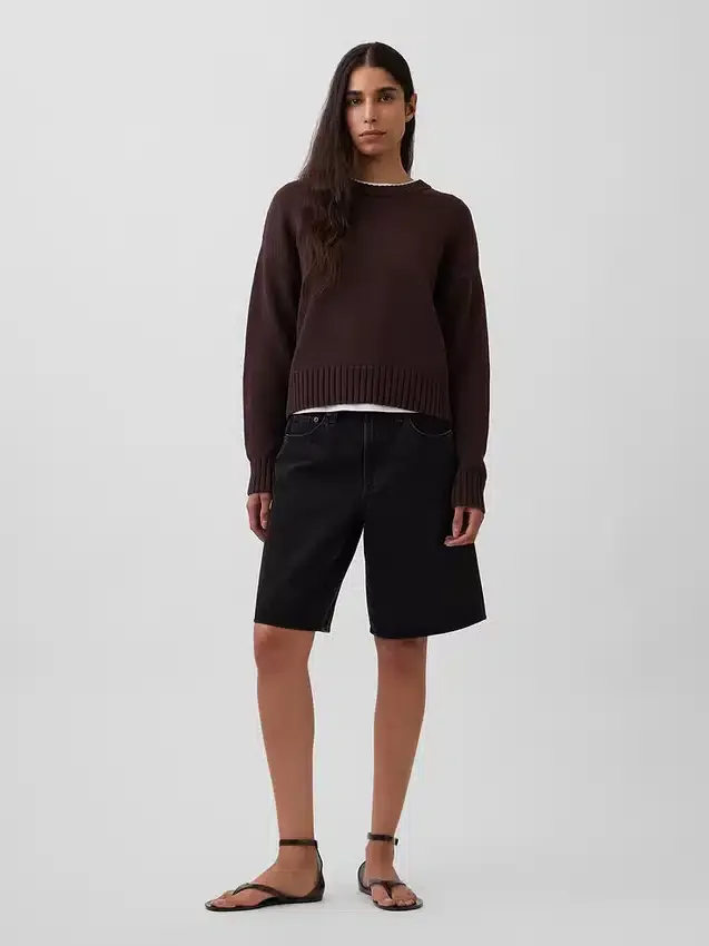 Jerséu corto oversize 100 % algodón