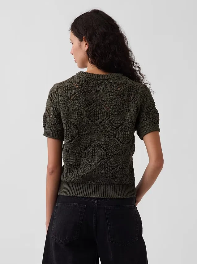 Jerséu de crochet 100 % algodón