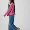 Jerséu de cuello redondo oversize de ganchillo para niños