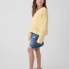 Jerséu de cuello redondo oversize de ganchillo para niños