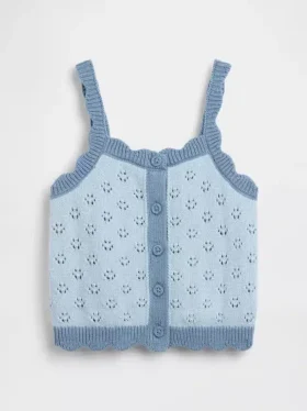 Jerséu de punto calado con bloques de color para bebés y niños