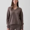 Jerséu oversize con cuello en V CashSoft