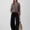 Jerséu oversize con cuello en V CashSoft