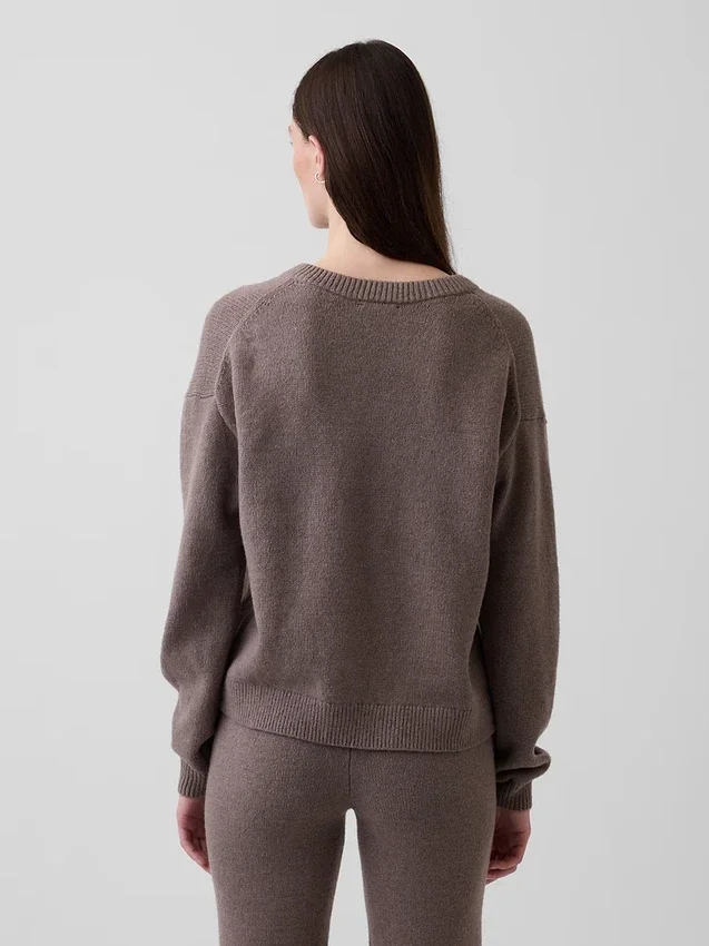 Jerséu oversize con cuello en V CashSoft
