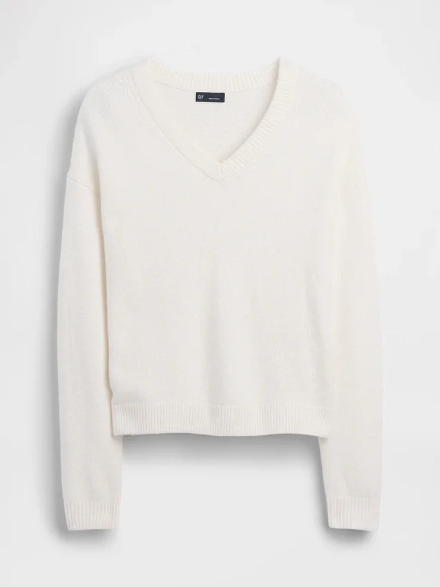 Jerséu oversize con cuello en V CashSoft