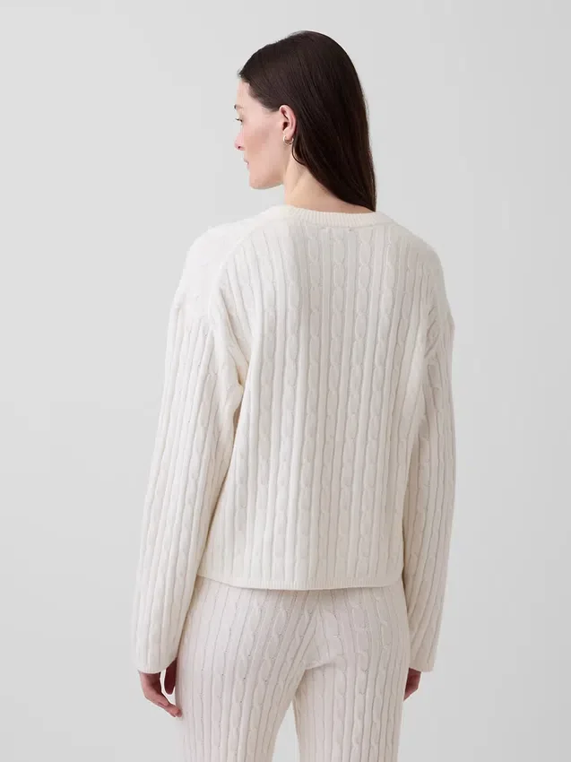 Jerséu oversize de punto trenzado CashSoft