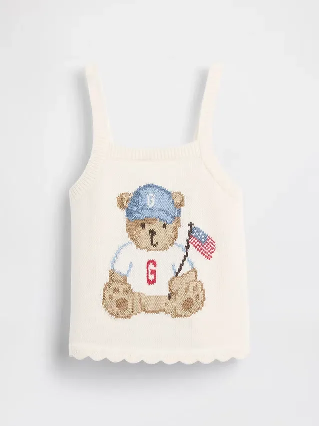 Jerséu sin mangas con diseño «Brannan Bear Americana» para bebés y niños pequeños