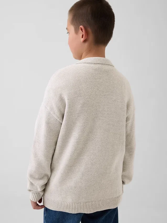 Jerséu tipo polo holgado para niños