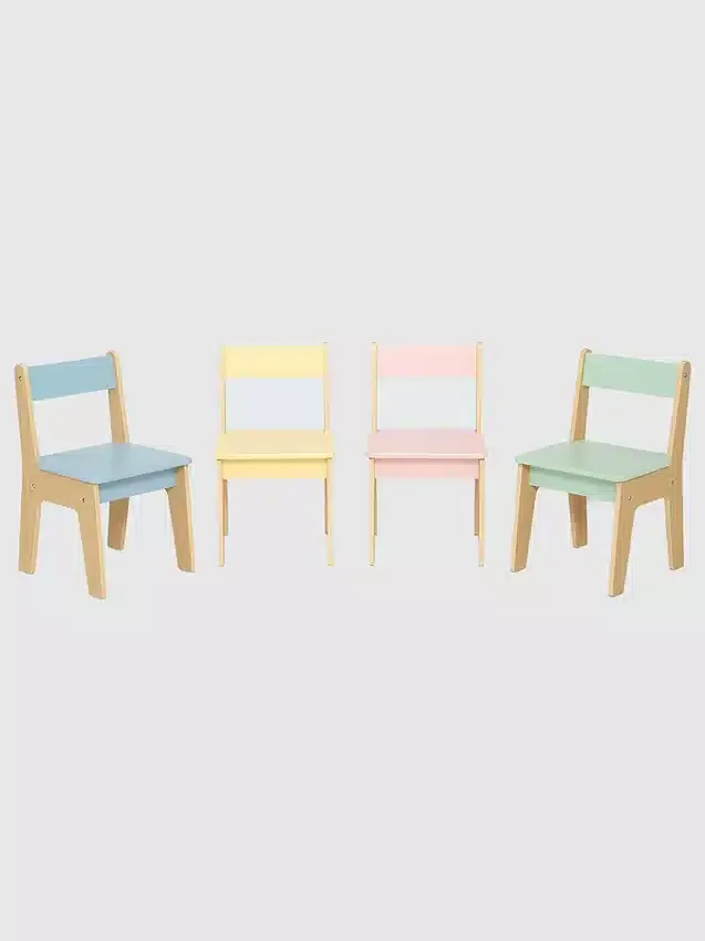Juego de mesa y 4 sillas para niños pequeños