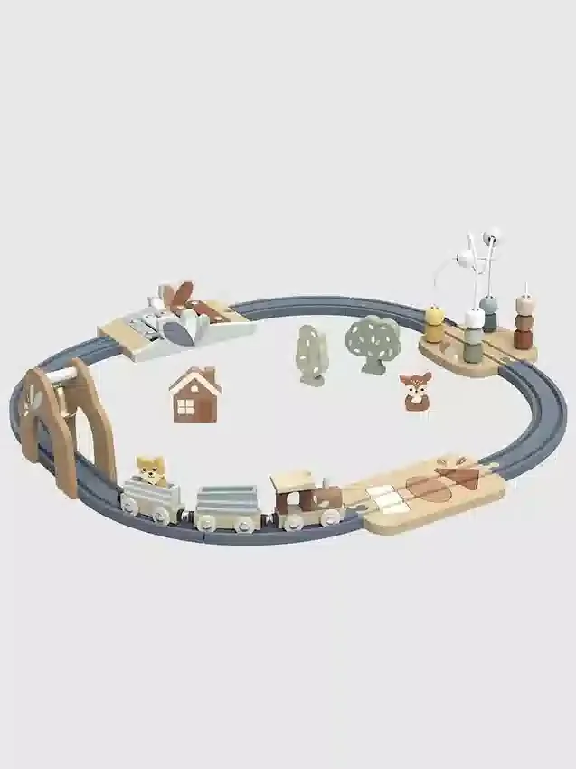 Juego de tren con múltiples actividades para niños pequeños