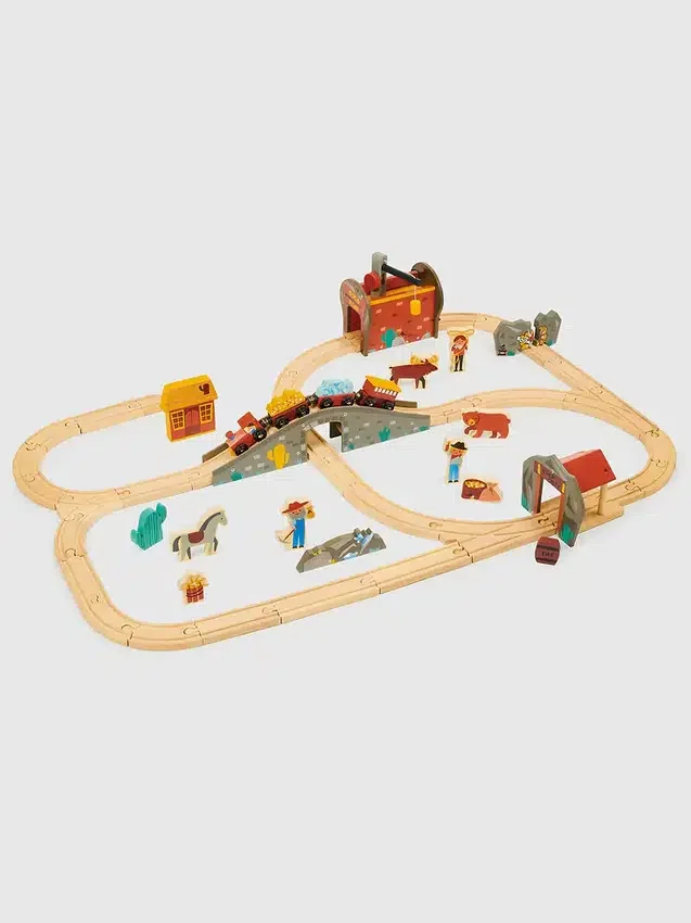 Juego de tren de la mina de oro