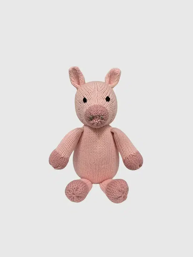 Juguete de cerdito de punto