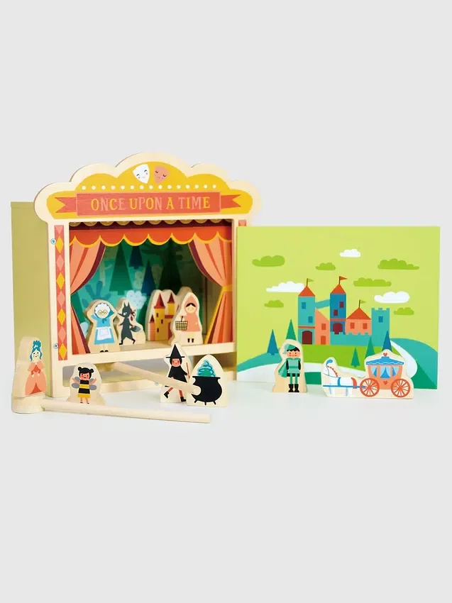 Juguete de teatro de mesa de madera